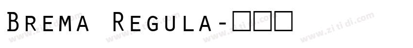 Brema Regula字体转换